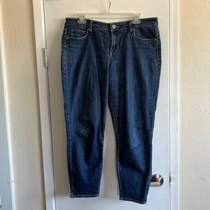 Kut from the cloth cropped blue jeans. Zippered ankles. Size 10